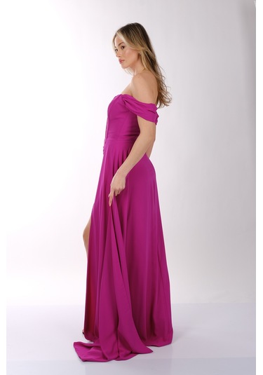 Abiye Elbise Dori 00kb5136 Fuşya