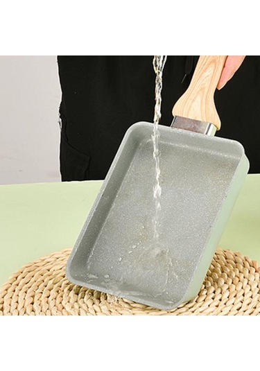 Homyl Japon Omlet Tavası Yapışmaz Tüm Soba Üstleri Yeşil