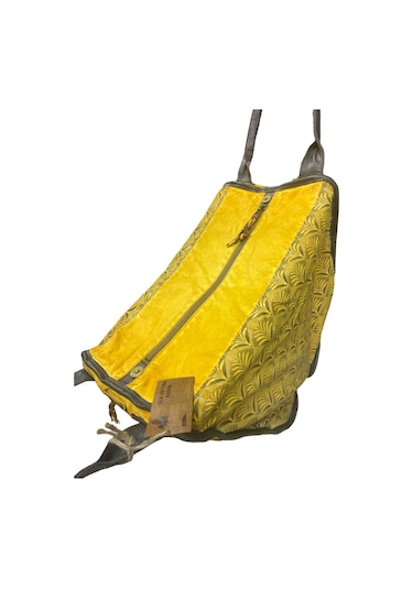 Kaliteli Eskitme Organik Vintage Salaş Desenli Günlük Gezi Seyahat Plaj Kadın Omuz El Çantası M Sarı Kahve