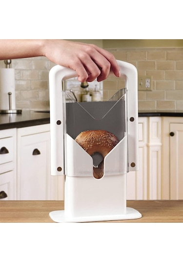 Homyl Simit Giyotin Dilimleyici Için Mutfak Aletleri Ekmekler Beyaz