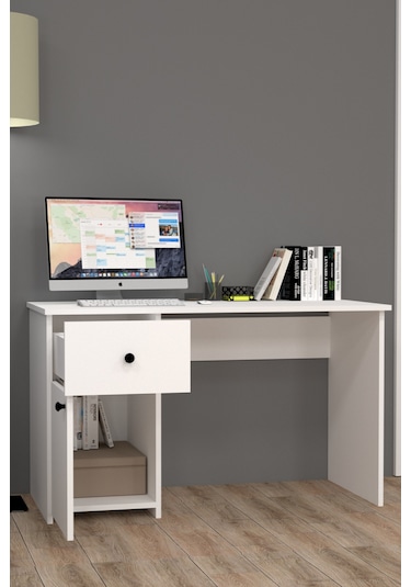 Duru No.1 Modern Çalışma Masası Beyaz