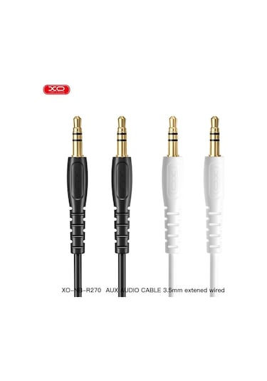 Nb-r270 3.5 Mm Jack Aux 1m Hd Ses Aktarım Kablosu Siyah