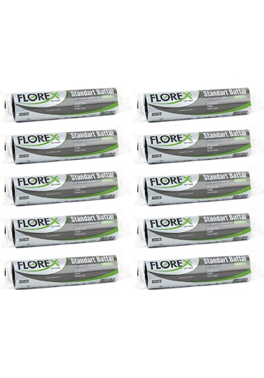 Florex Standart Battal Boy Çöp Torbası 72x95 Cm 10'lu Rulo Siyah 10 Rulo (100 Adet)