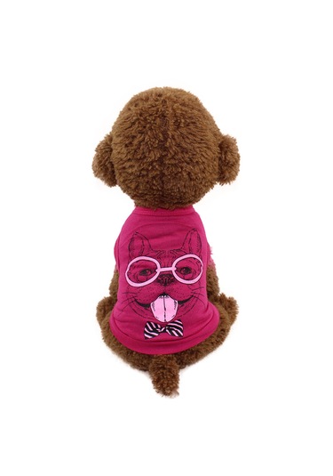 Köpek İçin Sevimli Pembe Karikatür Pet Kıyafeti
