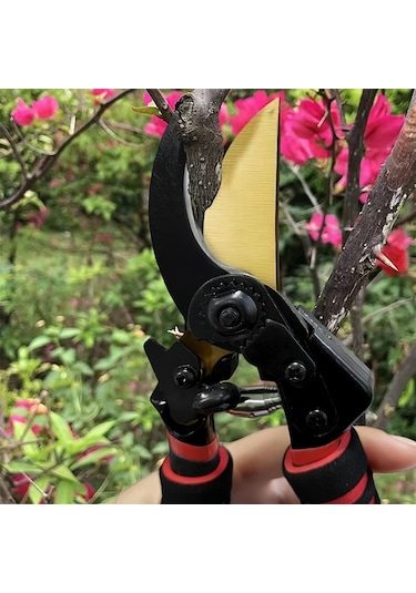 Xuweiwei Kırmızı 1 Adet Ultra Keskin Bahçe Makası - Ergonomik Ve Emniyetli