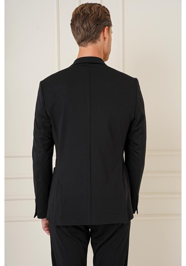 C 690 Slim Fit Siyah Spor Ceket Siyah