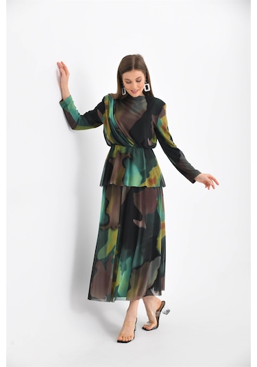 Ftz Women Kadın Likra Tül Takım Yeşil-yeşil Yeşil