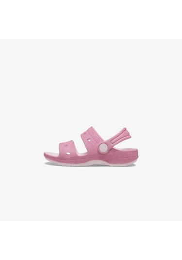 Crocs Classic Glitter Çocuk Pembe Sandalet 207983 Pembe