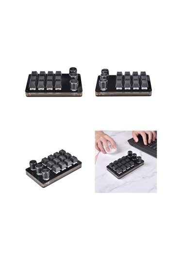 Mini Makro Mekanik Klavye 12 Tuşlu, 3 Düğmeli Tamamen Programlanabilir Klavye