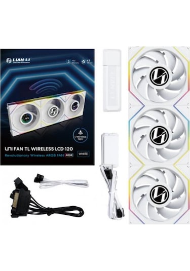 Lian Li Unı Fan Tl Wıreless Lcd 3x120mm Beyaz Kasa Fanı