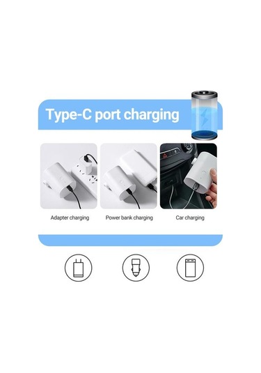 Beyaz 1 Takım 5 Nozullu Deflatör Pompası Çok Yönlü Kullanım Hafif Dayanıklı Çadır Kamp İçin Şişme Elektrikli Hava Beyaz