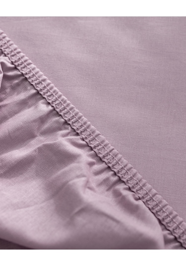 Madame Coco Manon Çift Kişilik %100 Pamuk Ranforce Lastikli Çarşaf - Açık Mürdüm Çok Renkli