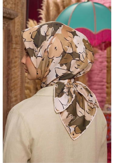 İpekhan Marrakech Koleksiyon Soft Eşarp 1209 - 09 Kahverengi Kahverengi-09