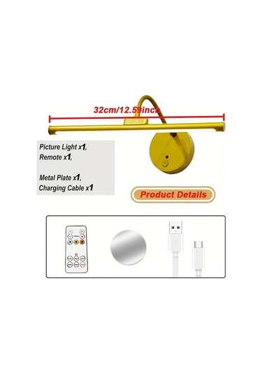 Globalbloom 1 Adet Amıll Akıllı Led Masa Lambası Uzaktan Kumandalı, 3000k-6000k Renk Sıcaklığı, Usb Şarjlı, Siyah