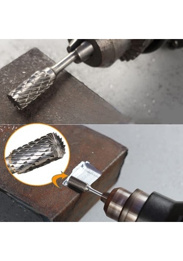 Wealthglow Adet Karbür Freze Seti 1/4 Inç Şaft Tungsten Çelik Çift Kesim Kalıp Taşlama Uçları, Parlatma Karbür Döner Freze Yok Hbcv000087lo6h Ylgı0s