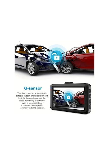 Dashanshop Baideluo 3 Inç Emniyet Kamerası Hd 1080p Single Hd Lens Gece Görüşü Döngü Kayıt