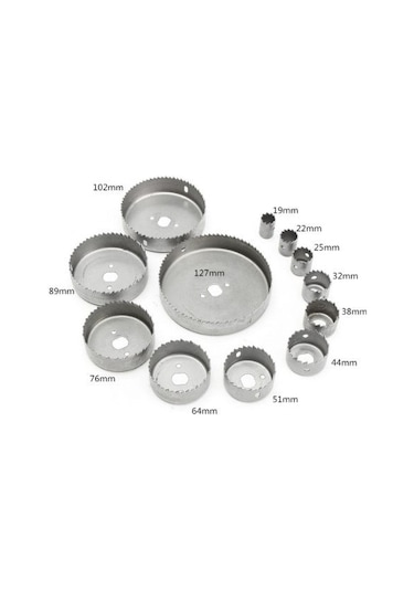 16 Parça Ağaç Ahşap Delme Alçıpan Seti Panç Seti Delik Testere