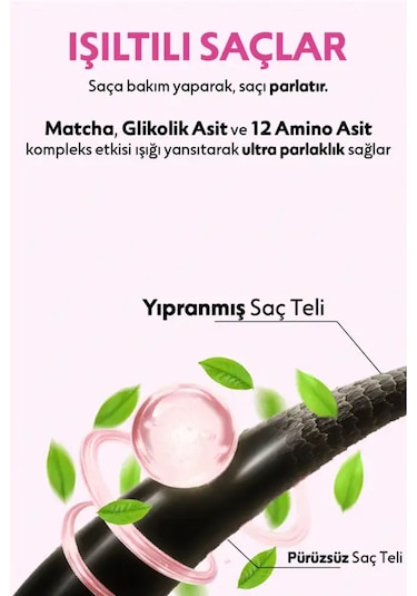 Matcha Gloss Işıltı Veren 3'lü Saç Bakım Seti