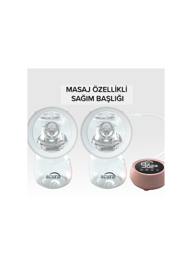 Acura AC-3020 Şarjlı Lcd Ekranlı Biberon Özellikli Çiftli Göğüs Pompası