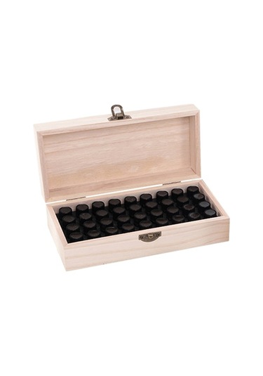 Ahşap Uçucu Yağ Kutusu 36 Bölmeli - 1-3ml Flaşları Düzenli Tutma Çözümü Diğer Diğer
