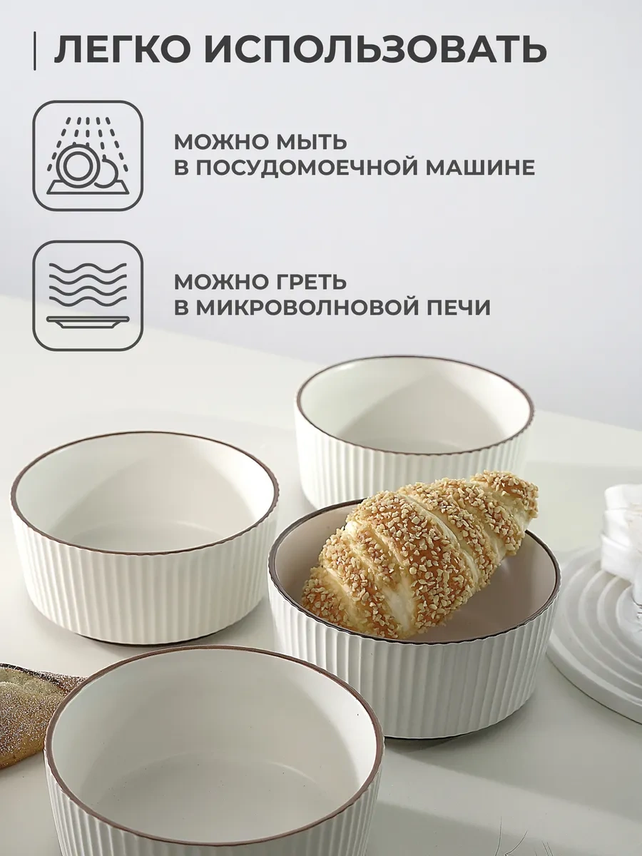 Unifico Derin Tabaklar Tina 820 Ml 4 Parça Set 466500794 Beyaz