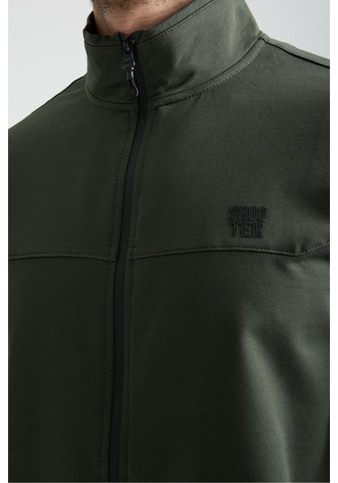 Shooter Sportswear Elit Class Füme Erkek Eşofman Takımı Mevsimlik Kapüşonlu Manşetli Rahat Kalıp Haki