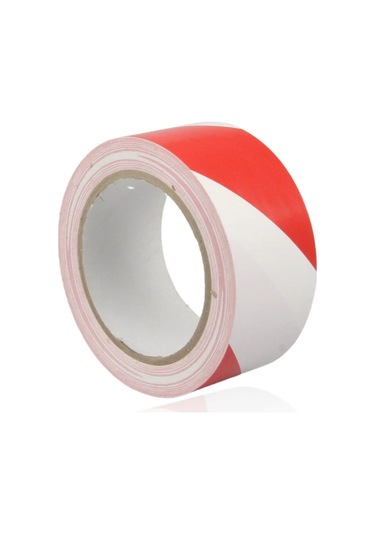 Yer İşaretleme Bandı 48 MMx30mt Kırmızı Beyaz Şerit Bant