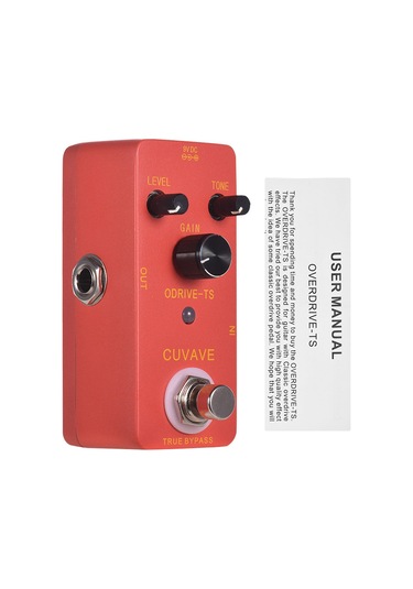 Xindoker Cuvave Odrıve-ts: Dinamik Tepki Ve Parlak Ton İle Ts808 Stili Overdrive Pedalı - Level, Gaın, Tone Kontrolleri, True Bypass, Dayanıklı Çinko Çelik Kasa