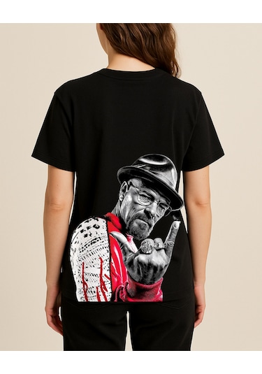 Hugo Boss Heisenberg Baskılı T-shirt Siyah