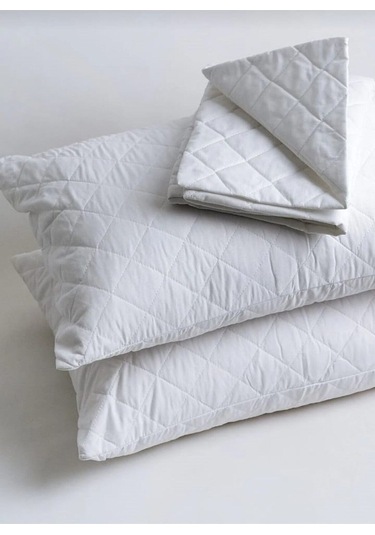 Kapitoneli Pamuklu Yastık Koruyucu Alez 4'lü Paket