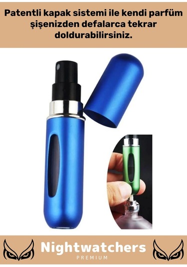 Özel Parfüm Şişesinden Doldurulabilir Taşınabilir Çanta İçi Mini Cep Parfüm Şişesi 5 Ml X 2 Adet