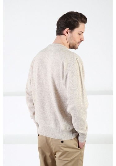 Ferraro A.Bej Bisiklet Yaka %100 Kuzu Yünü Erkek Kazak Bej (536154915) Bej