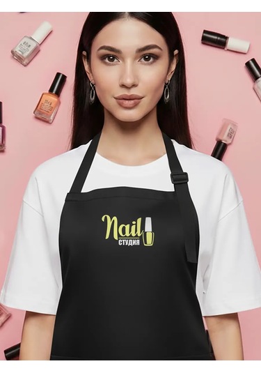Vau Fartuk Manikür Ustası Önlüğü 174179621 Siyah