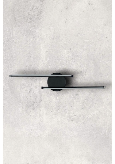 Sare Aplik Siyah Renk Gün Işığı Ledli Banyo Mutfak Duvar Aplik Siyah