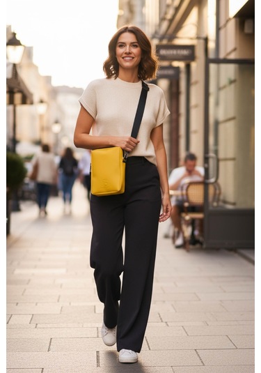 Brandsmithshop Mustard Hardal Glow Elegant Omuz Çantası Çok Renkli