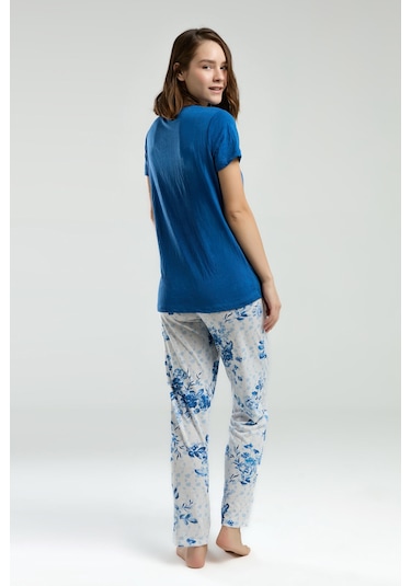 Pierre Cardin Kadın Mavi Pijama Takımı Pc8968-s-v1 Mavi