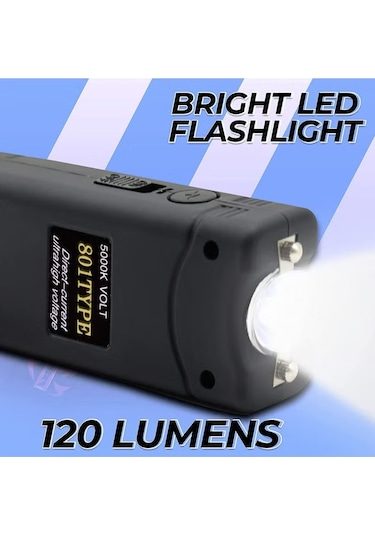 Yuntech01 Güvenli Geçiş Için Usb Şarjlı Çift Fonksiyonlu Metal El Feneri - Güvenlik Ve Aydınlatma, 801 Modeli Siyah