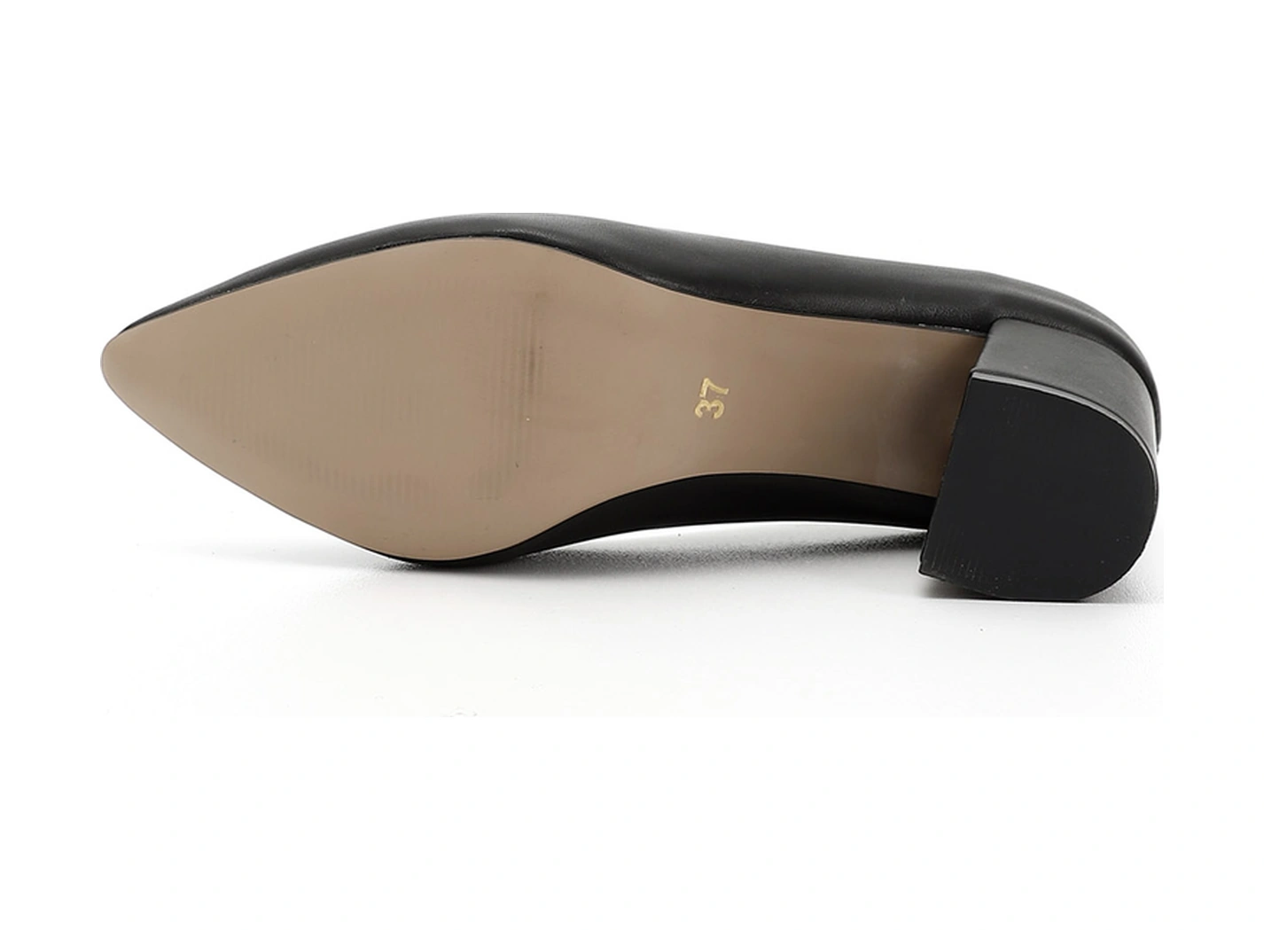 Gönderi R Kadın Siyah Sivri Burun Orta Kalın Topuklu Ayakkabı Ddza67638918 siyah