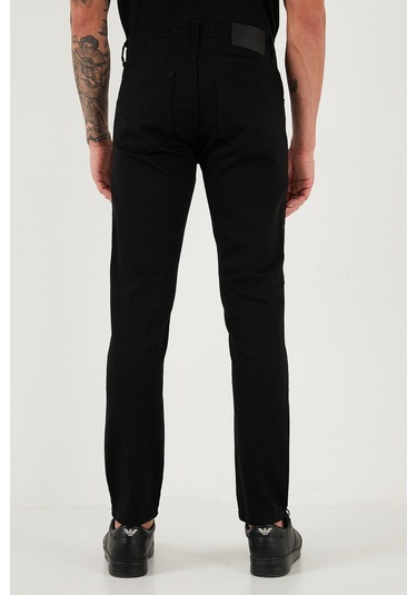 Buratti Pamuklu Regular Fit Normal Bel Boru Paça Jeans Erkek Kot Pantolon 2211C01Parma Siyah