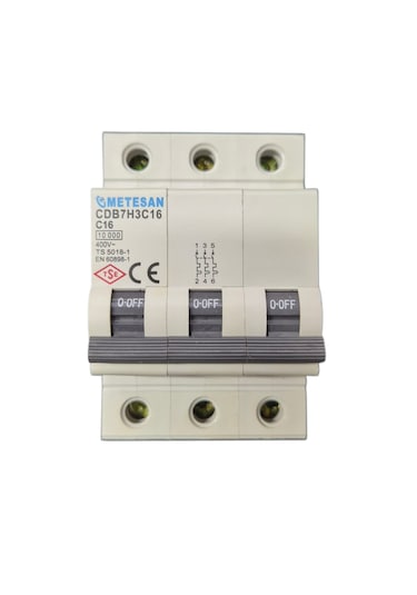 Metesan 3x16a C Tipi W Otomat Sigorta