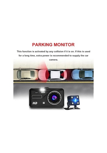 Createtech Araba Hd 1080p Dash Kamera, Dokunmatik Gece Görüş, Kamera Araba Dvr Only Kullanıcı Yönlendirmeli Dashcam-b12