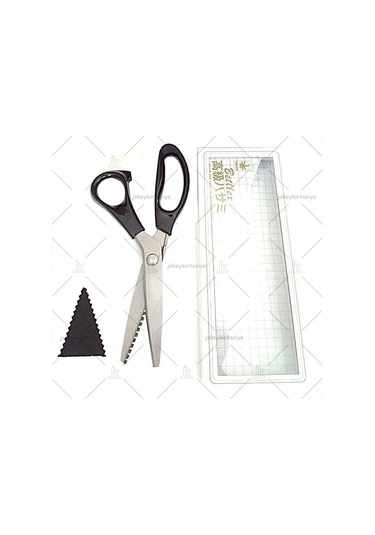 Çelik Silikon Saplı ✂ Sürfile Zigzag Kesim Makası 230Mm