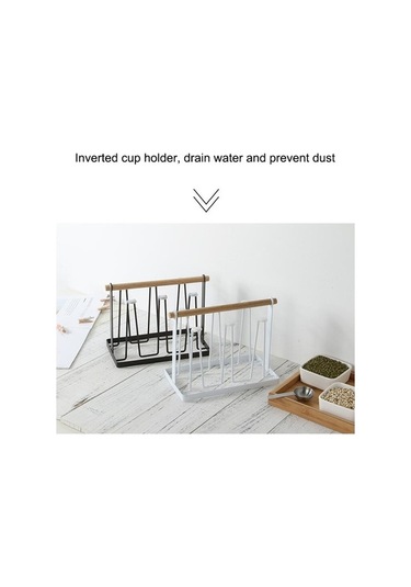 Dancemonkey Demir Mutfak Bardaklık Drenaj Rafı Altın Renk Çok Renkli