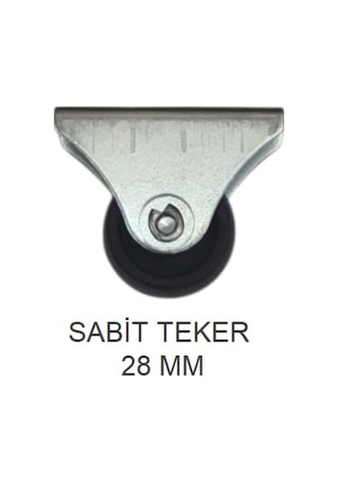 Ofis Koltuk Dolap Etejer İçin 28'lik Sabit Teker 4 Adet Siyah