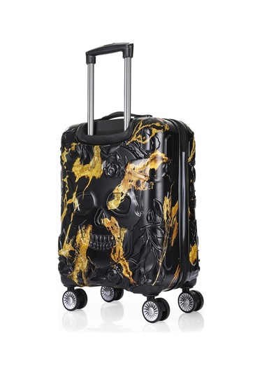 Ççs 5217 Kuru Kafa Polikarbon 3 Lü Valiz Seti-alevli Siyah