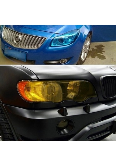 Koruyucu Dekorasyon Flash Point Araba Işık Membran /lamba Çıkartması, Boyut: 195cm X 30cm Kırmızı