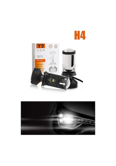 Mercekli Led Xenon Y9H4 Şimşek Etkili Ultra Güçlü Işık Teknolojisi
