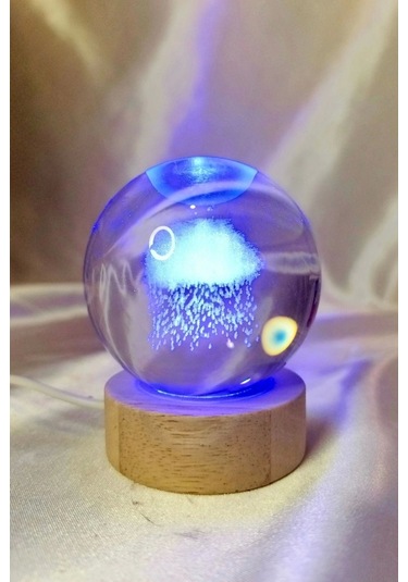 3d Led Işık Cam Küre Çok Işıklı Yağmur 7 Cm Kablolu