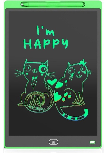 8,5 İnç Lcd Işık Enerjisi Kara Tahta Erken Eğitim Yeşil Tek Ekran Yüksek Parlaklık Yazı Tahtası Yeşil