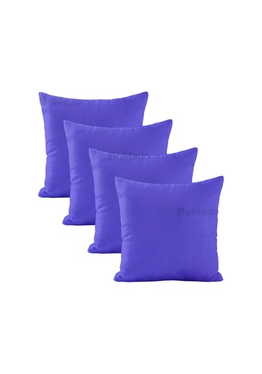 Dekoratif 4'lü Kırlent Yastık Kılıfı Seti - 42 X 42 Cm - Mavi